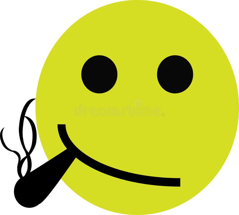 Smoking Smiley stock illustration. Illustration of sign 6886668