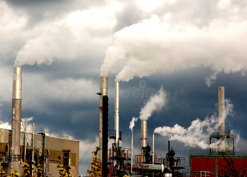 Smoking stacks stock photo. Image of vapour, warming, industry - 3261334