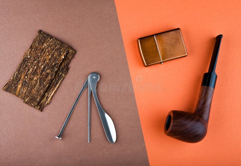 Smoking Tobacco Pipe Studio Quality Stock Photo Image of flake