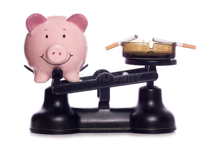Smoking a waste of money stock image Smoking a waste of money stock image