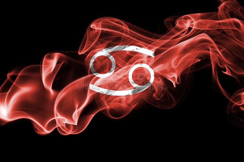 Smoky Cancer zodiac astrology sign for horoscope stock photography Smoky Cancer zodiac astrology sign for horoscope stock photography