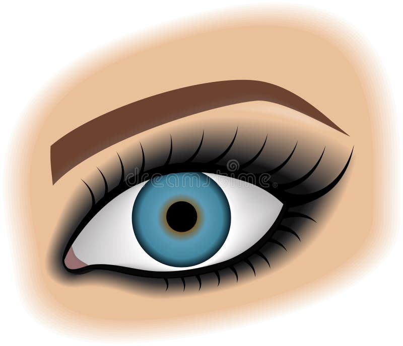 Smoky Eyes Makeup Vector Fashion Template Stock Vector - Illustration ...