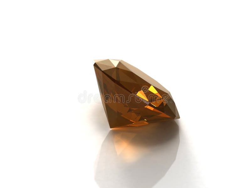 Smoky quartz isolated on white background stock images
