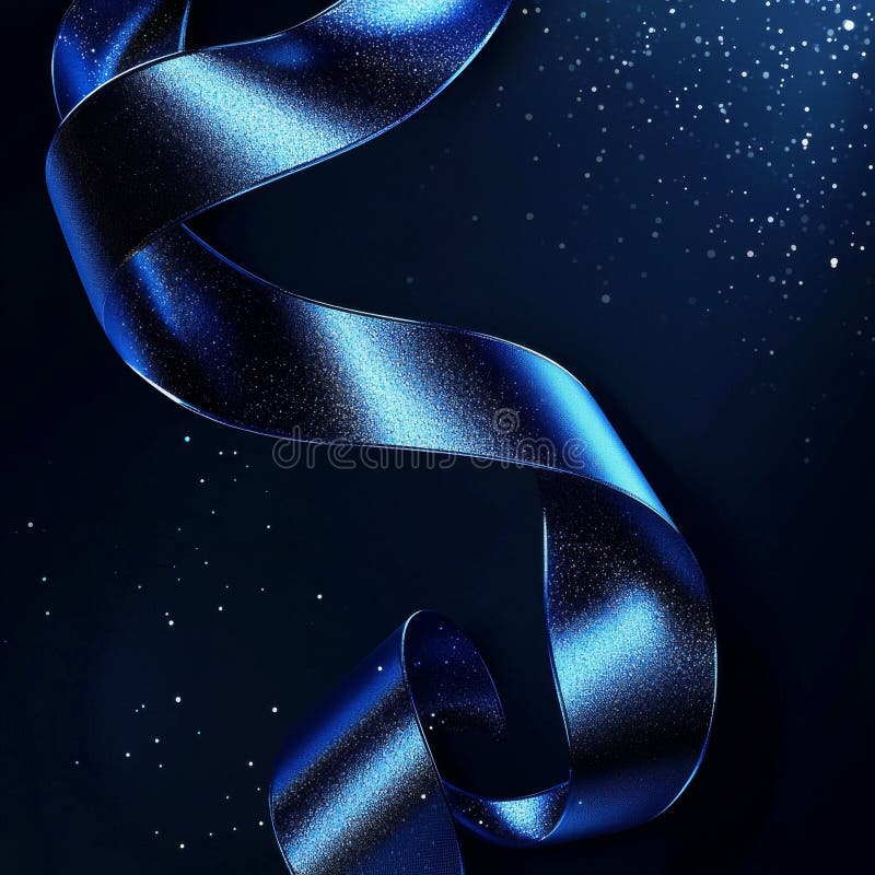 Smooth curves and layers create a dynamic blue abstract shape. royalty free stock photo