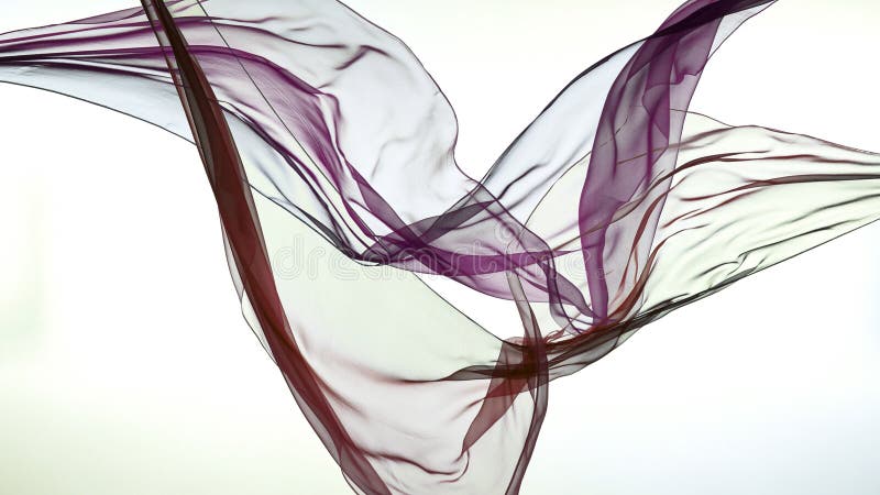 Smooth elegant colorful transparent cloth royalty free stock photo