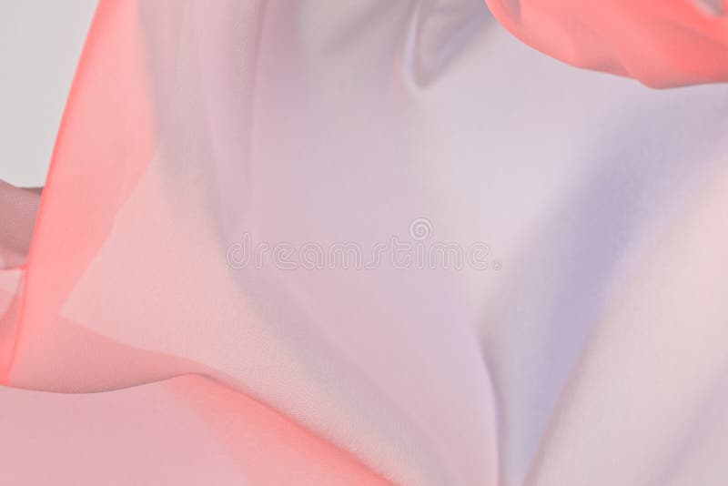 Smooth elegant colorful transparent cloth separated on white background. stock photography
