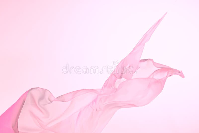 Smooth elegant colorful transparent cloth separated on white background. stock images