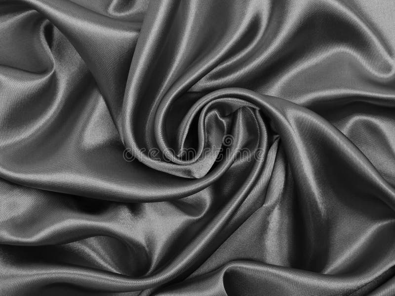 Smooth Elegant Dark Grey Silk Or Satin Texture As Abstract Luxurious  Background Design Stock Photo Image Of Fabric, Dark: 130411018