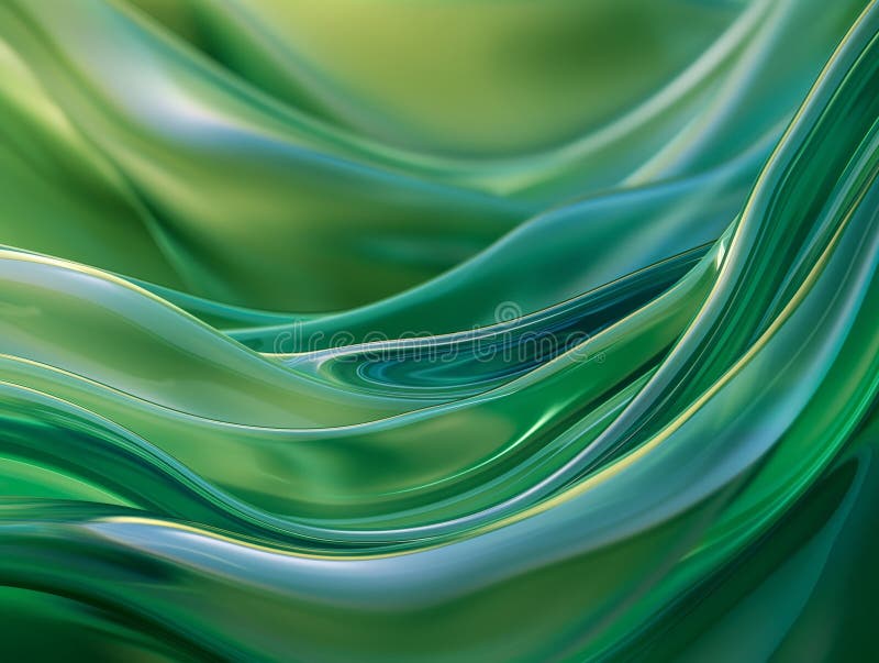 Abstract Green Silk Waves royalty free stock photos