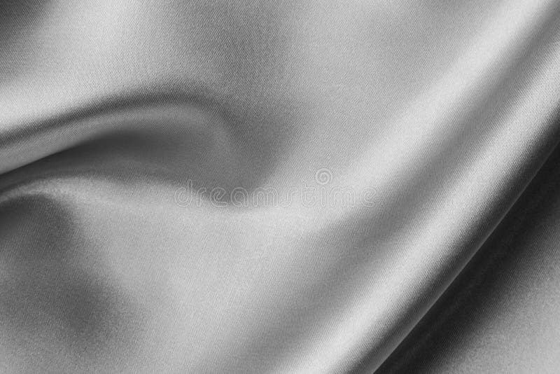 Details Of A Smooth Elegant Grey Fabric Silk Or Satin Texture For