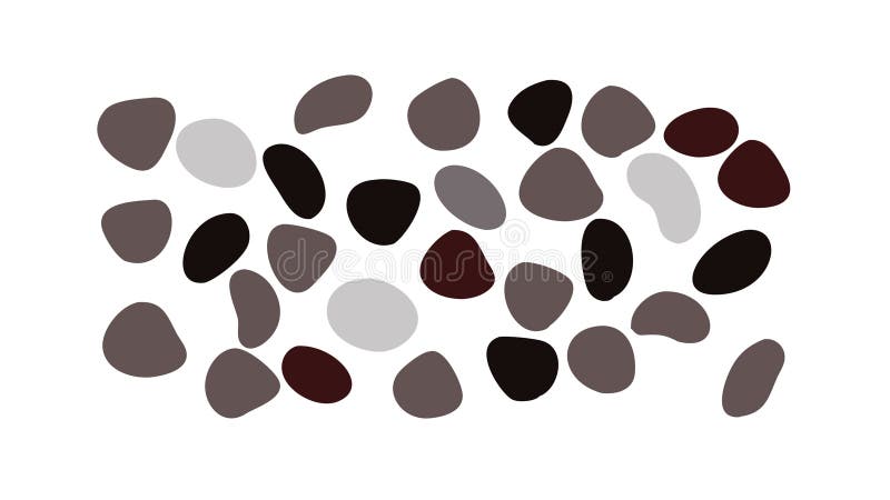 Smooth Pebbles Stones Collection Grayscale Nature Zen Vector Art, vector design Generative AI stock illustration