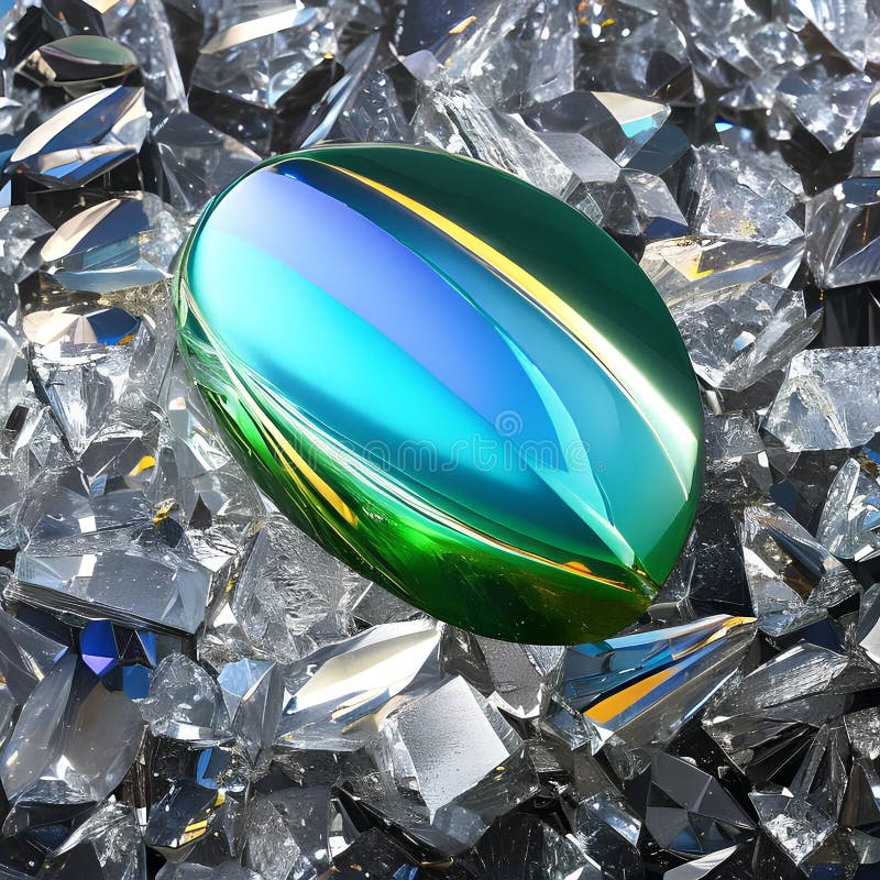 A Smooth and Shiny Interpretation of a Gemstone with Reflective