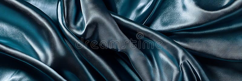 With a smooth, silky texture, abstract blue fabric folds and waves. royalty free stock photo