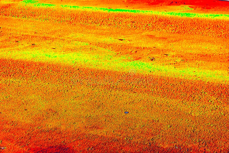 Smooth Surface of Frozen Ground, Ground Surface Textures. Changed Color