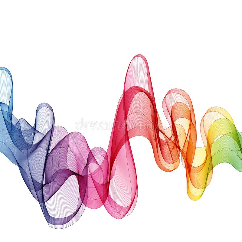 Smooth wave flow. Color wave. abstract design elements. eps 10 vector illustration