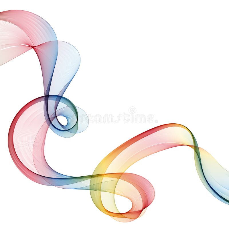 Smooth wave flow. Color wave. abstract design elements. eps 10 stock illustration
