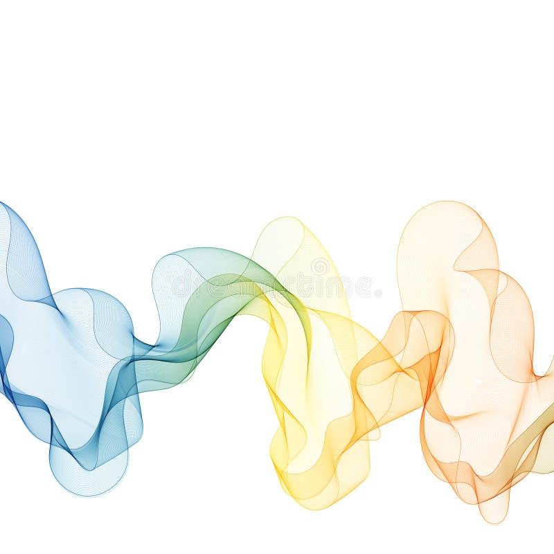 Smooth wave flow. Color wave. abstract design. eps 10 stock illustration