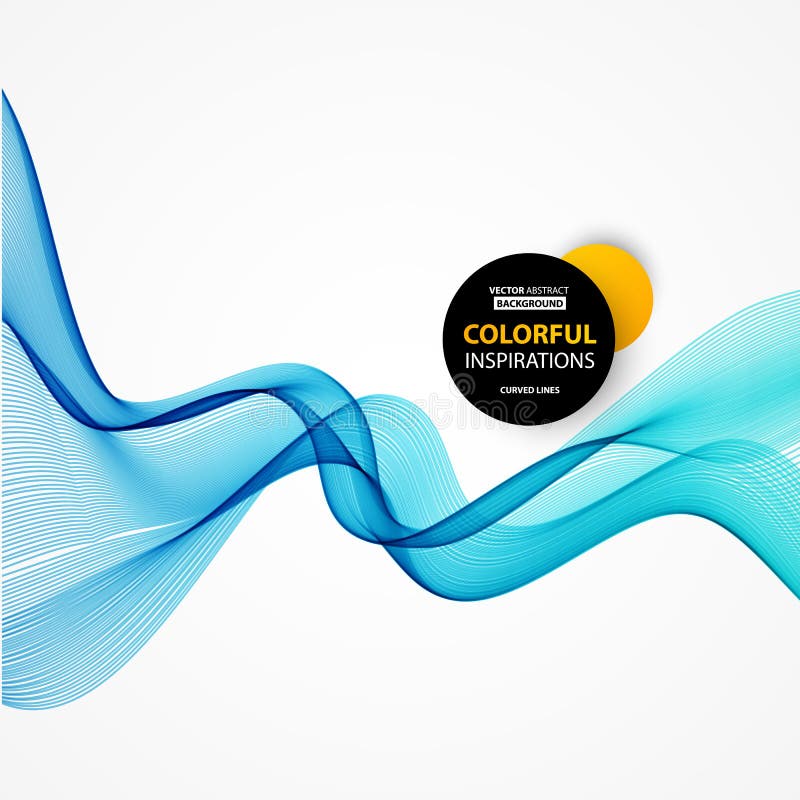 Smooth wave stream line abstract header layout vector illustration