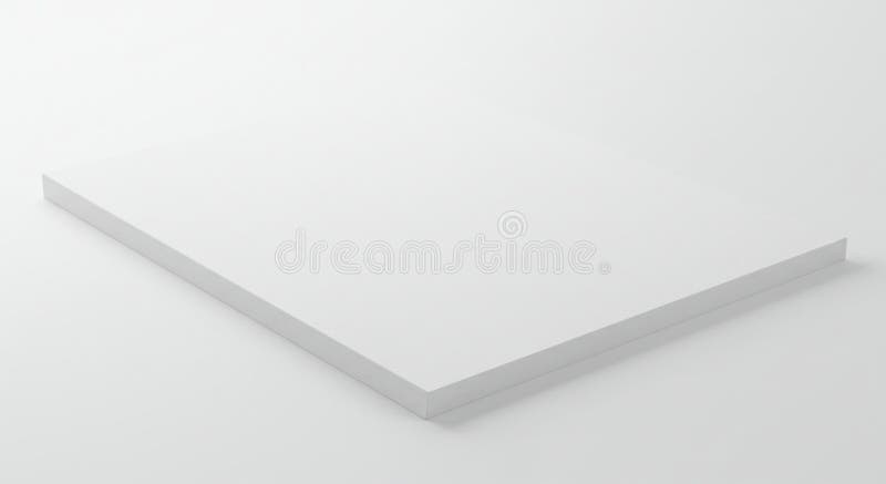 A smooth, white, rectangular block or slab with clean, sharp edges. The surface appear vector illustration