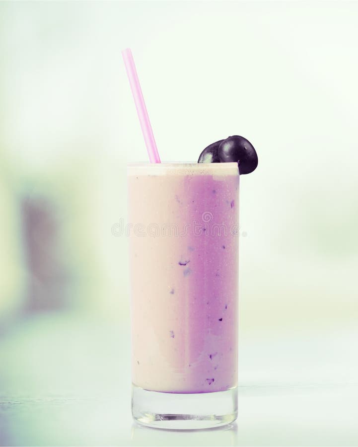 Smoothie Blueberry Fruit Milk Shake Cocktail Drink Dieting