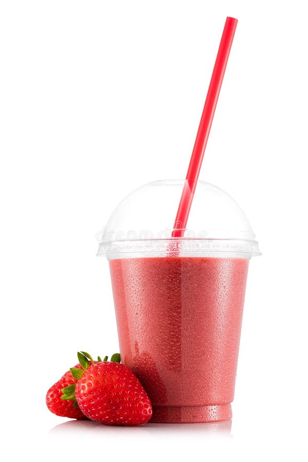 Smoothie Dans La Bouteille En Plastique Photo stock - Image du