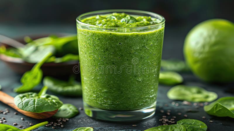 Smoothie vert rafraîchissant illustration libre de droits