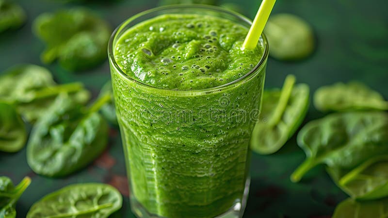 Smoothie vert rafraîchissant illustration libre de droits