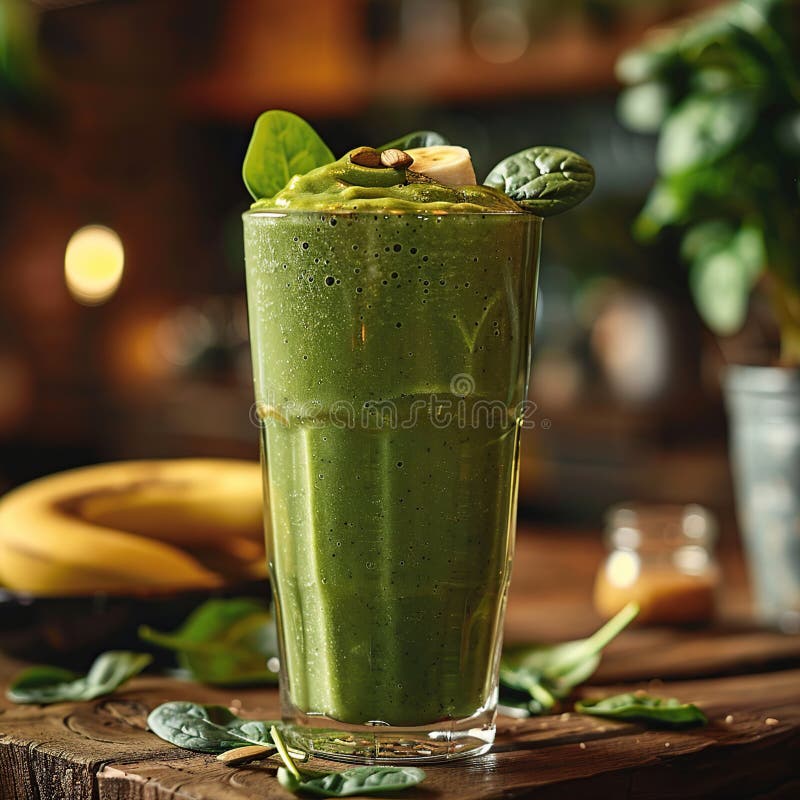 Smoothie vert rafraîchissant illustration de vecteur