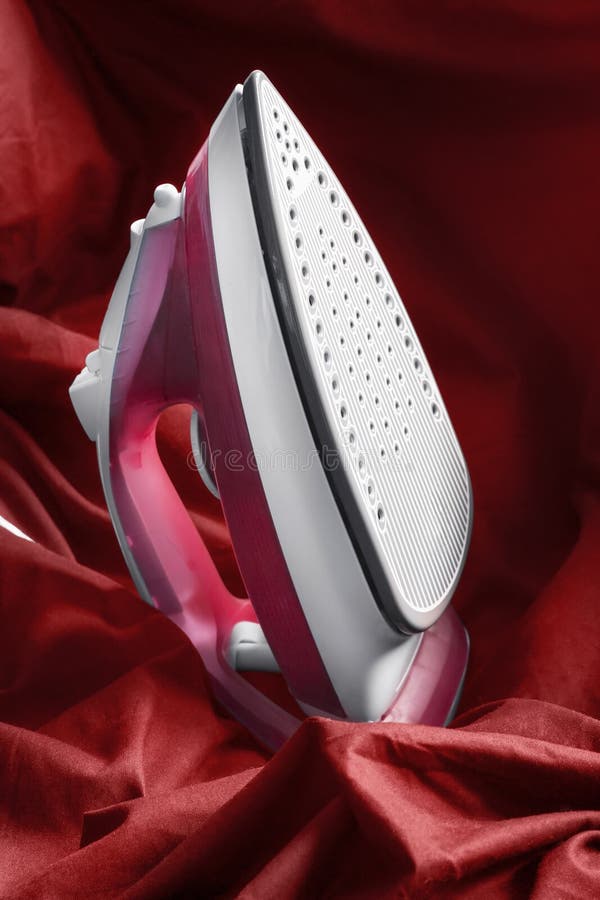 Smoothing iron stock image. Image of housework, pink 54513585