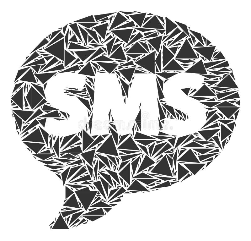 SMS mozaika trójboki ilustracji SMS mozaika trójboki ilustracji