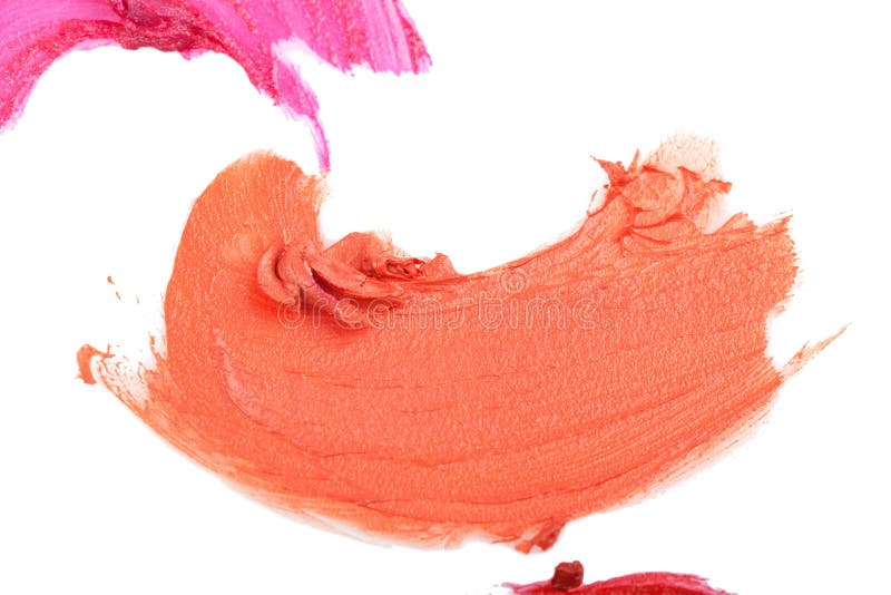 Smudged Lip Gloss on Palette Stock Image - Image of burgundy, isolated