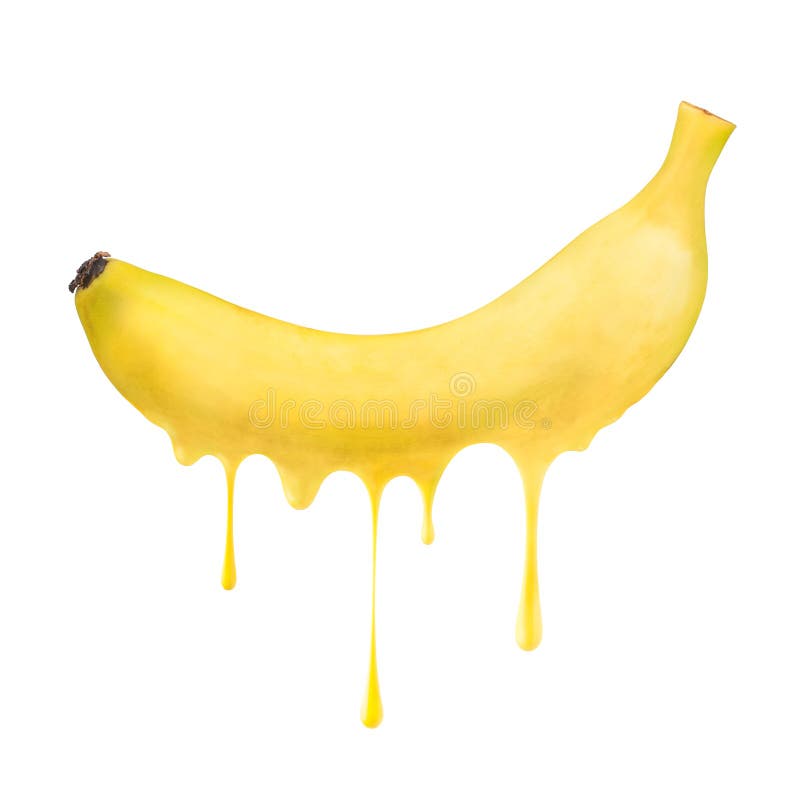 Smältning och genomblöt banan arkivfoto Smältning och genomblöt banan arkivfoto