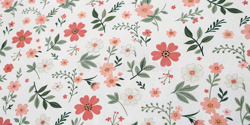 Små blommor med ett enkelt, snyggt mönster royaltyfri illustrationer