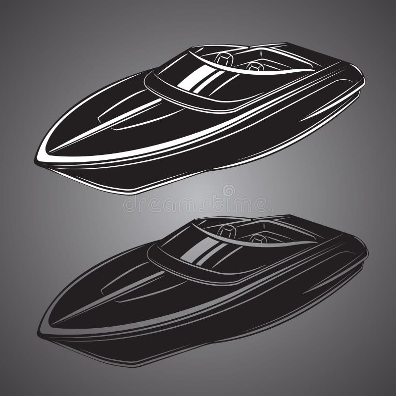 Snabb motorbåt isolerad vektorillustration Lyxigt och dyrt fartyg stock illustrationer Snabb motorbåt isolerad vektorillustration Lyxigt och dyrt fartyg stock illustrationer