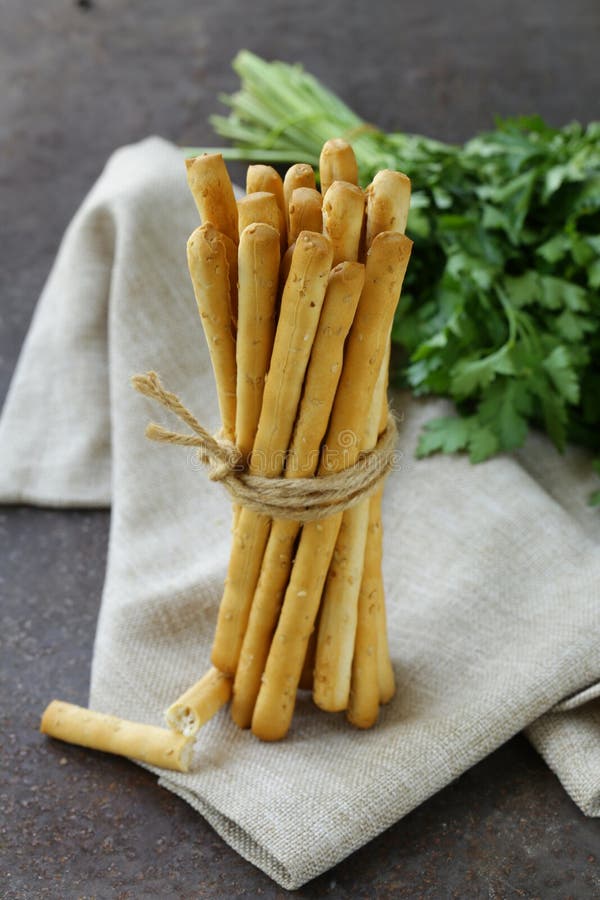 Snack Bread Sticks with Sesame Stock Image Image of brown, delicious