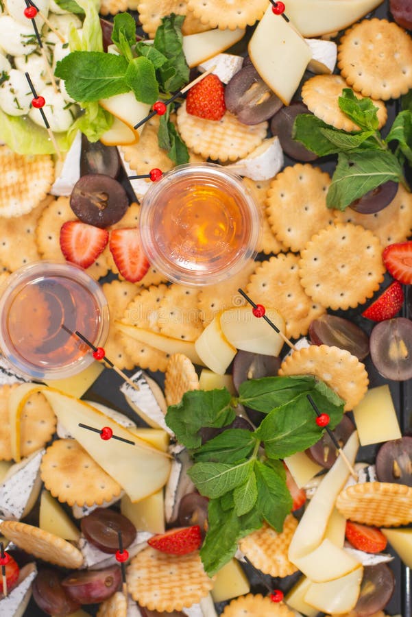 Snack with crackers stock image. Image of gourmet, cheese 200895121