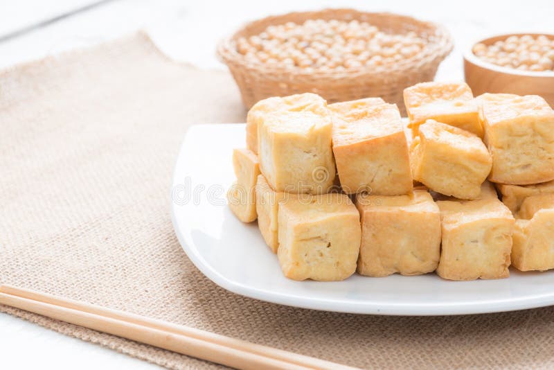 Snack and Dessert, Chinese Traditional Deep Fried Tofu or Fried Stock