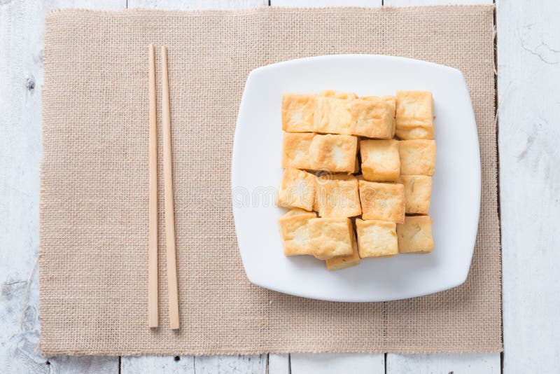 Snack and Dessert, Chinese Traditional Deep Fried Tofu or Fried Stock