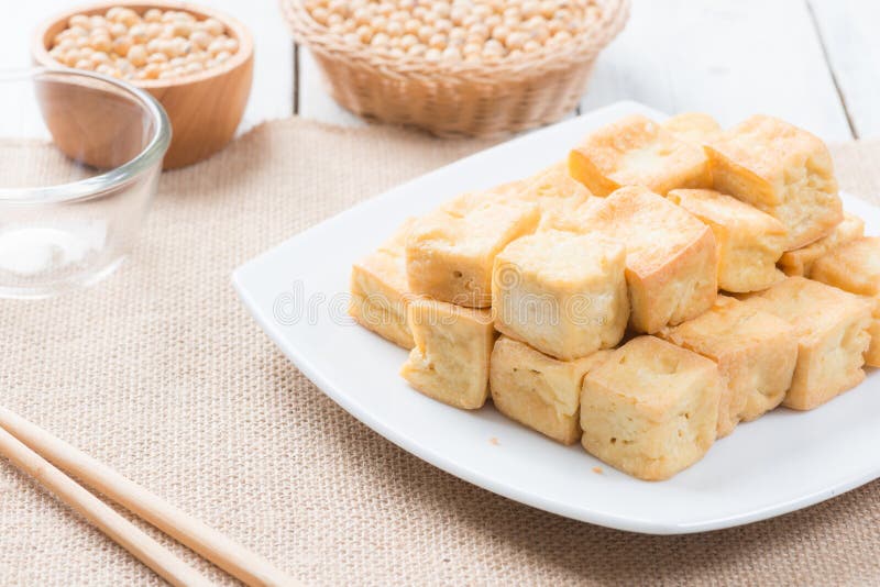 Snack and Dessert, Chinese Traditional Deep Fried Tofu or Fried Stock