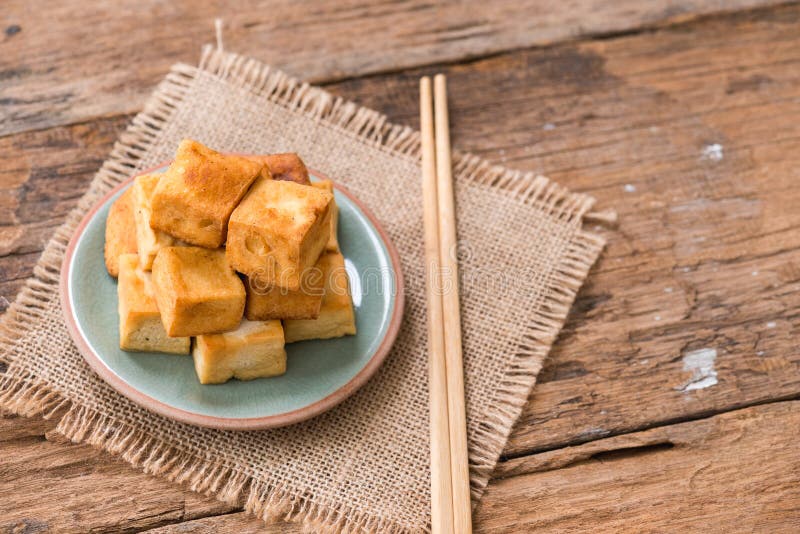 Snack and Dessert, Chinese Traditional Deep Fried Tofu or Fried Stock