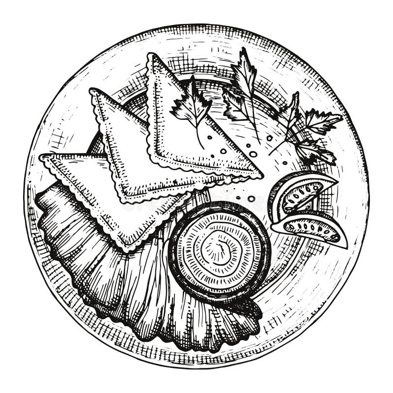 Indian Snacks Dhokla Gujarati Food Vector Illustration Stock Vector