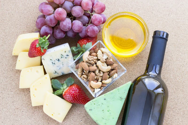 Snacks with wine stock image. Image of drink, board 112182797
