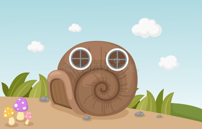 Snail house stock illustration. Illustration of moving 78274296