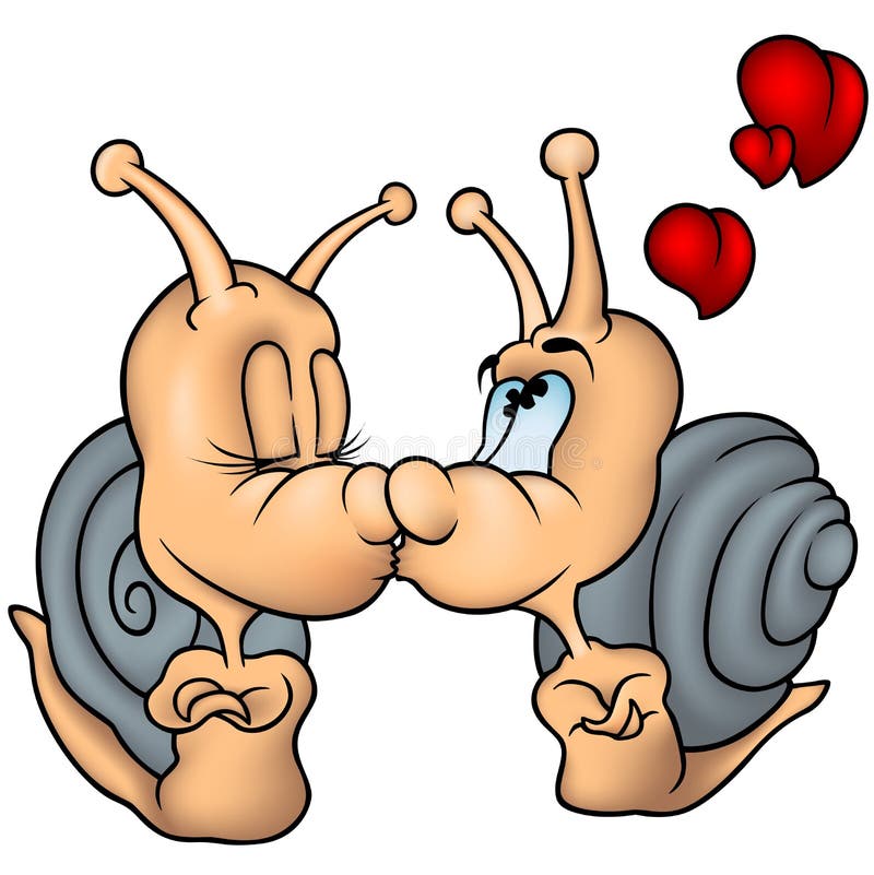 Snail Love stock vector. Illustration of amorous, snail 7610745