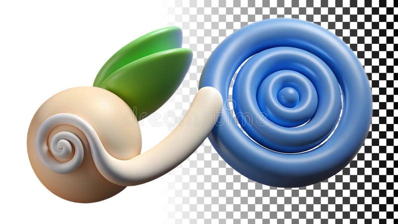 Snail, shell, slow, nature, wildlife, and garden creature icon png transparent image Generative AI vector illustration