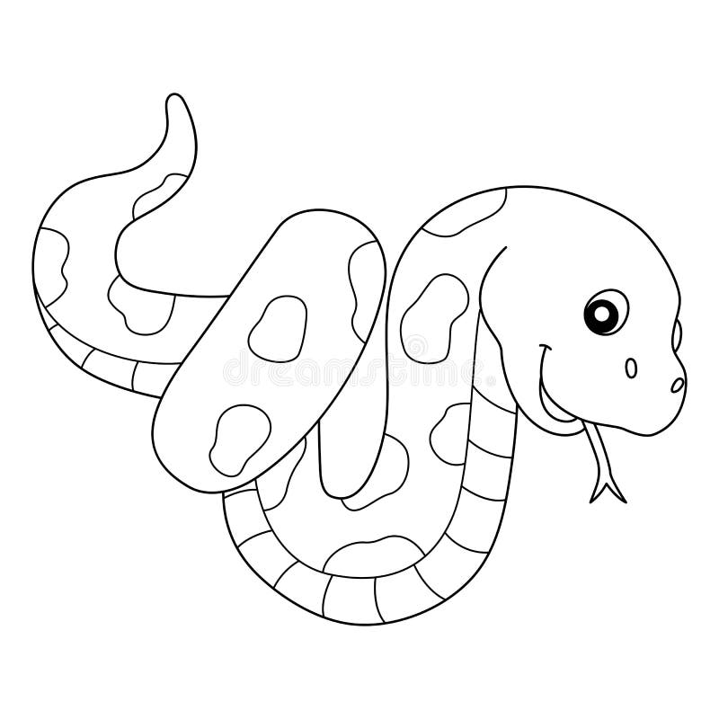 cute snake coloring page