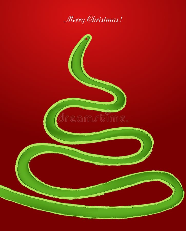 Download Snake In The Form Of A Christmas Tree. Vector Stock ...