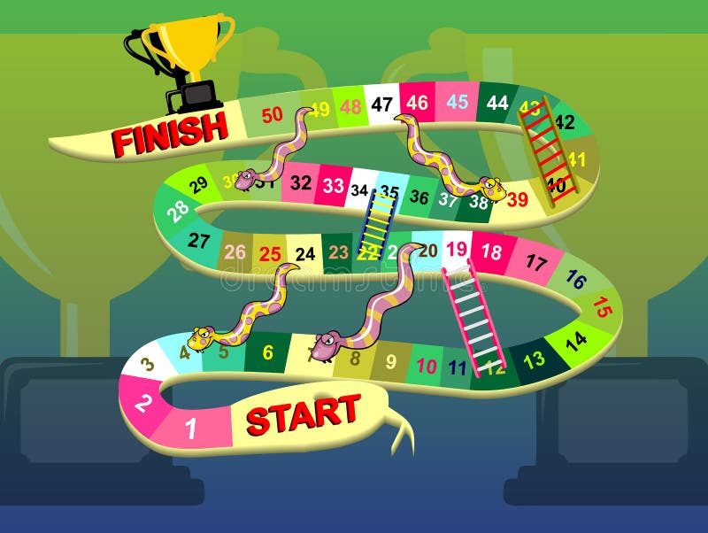 Snakes and ladders game board. Vector #Ad , #spon, #ladders#Snakes#game#Vector