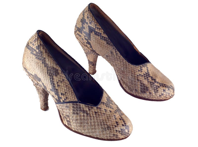 Snake leather shoes