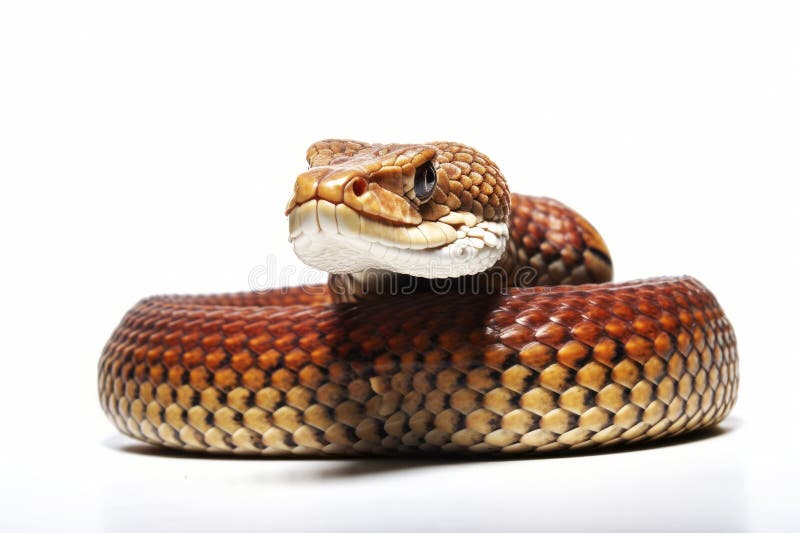 A snake on a light background. Generative AI. High quality illustration AI generated